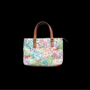 🦋 Y2K Fossil Butterfly Paisley Leather Crossbody Tote Bag 🦋
